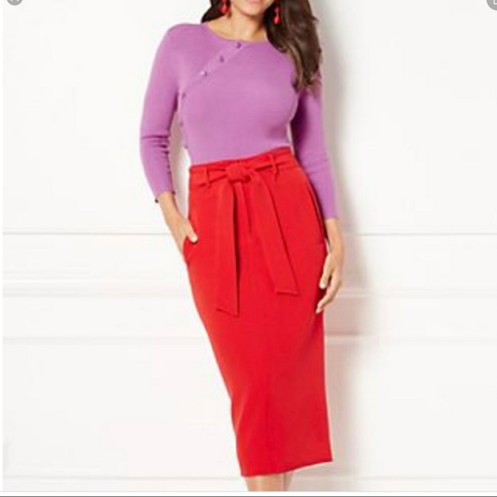 New York & Co super sexy flattering red skirt